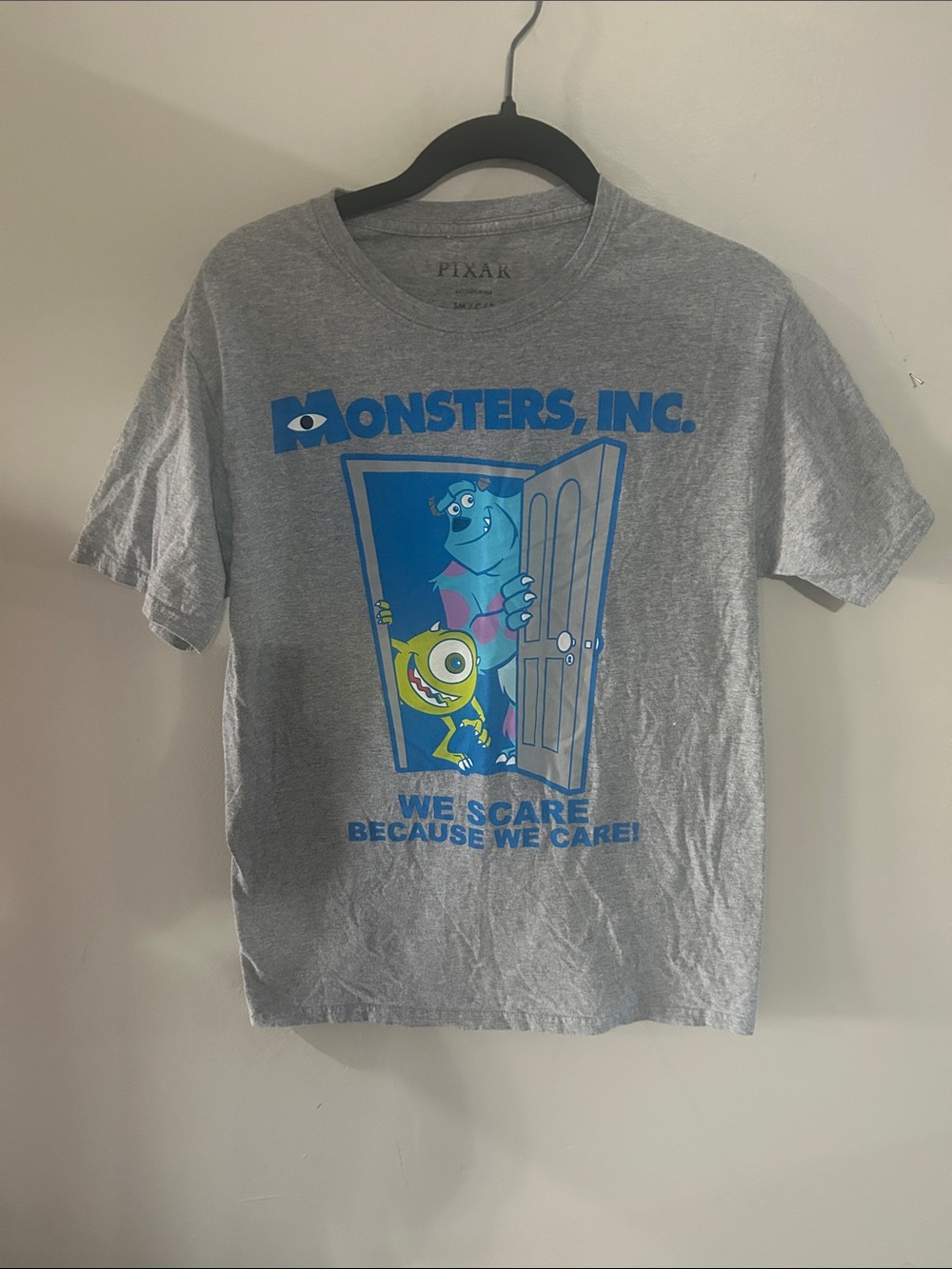 Pixar Monsters, Inc. Kids' Grey Graphic Tee - Mike & Sulley